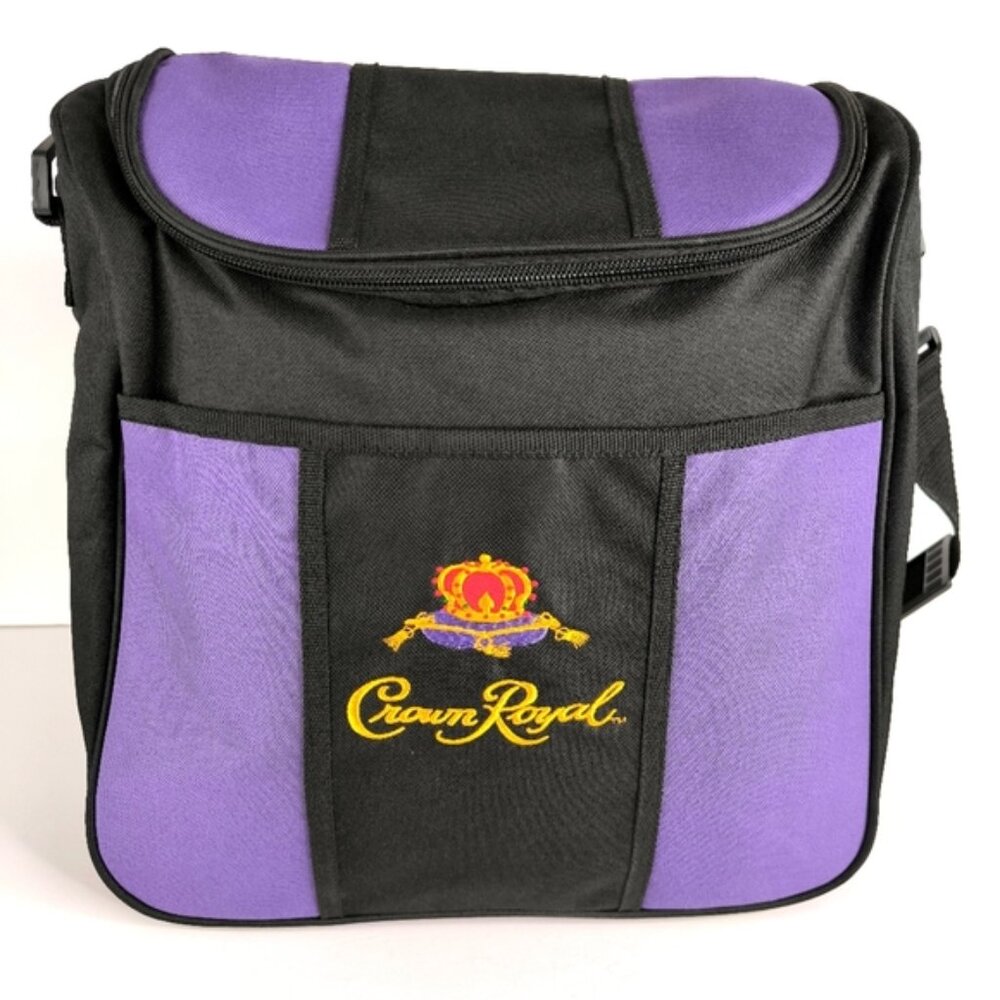 NWOT Crown Royal Insulated Tote Zipper Shoulder Strap Merch Cooler Bag 12"